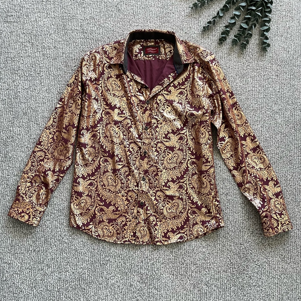 Consequence Metallic Button Down Shirt